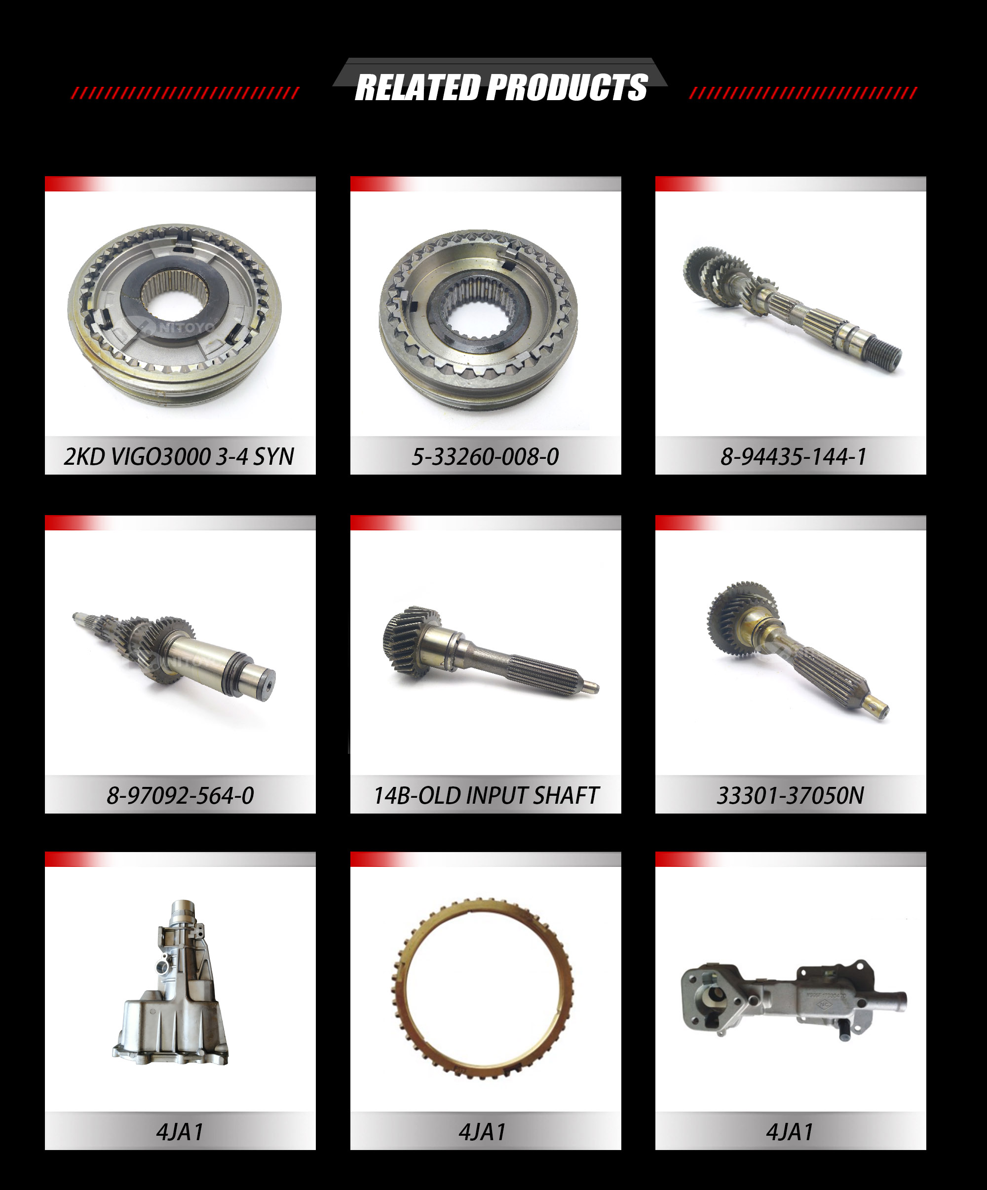 Transmission 2nd Gears 33033-36090 Used For Toyota Rino Hino Dutro