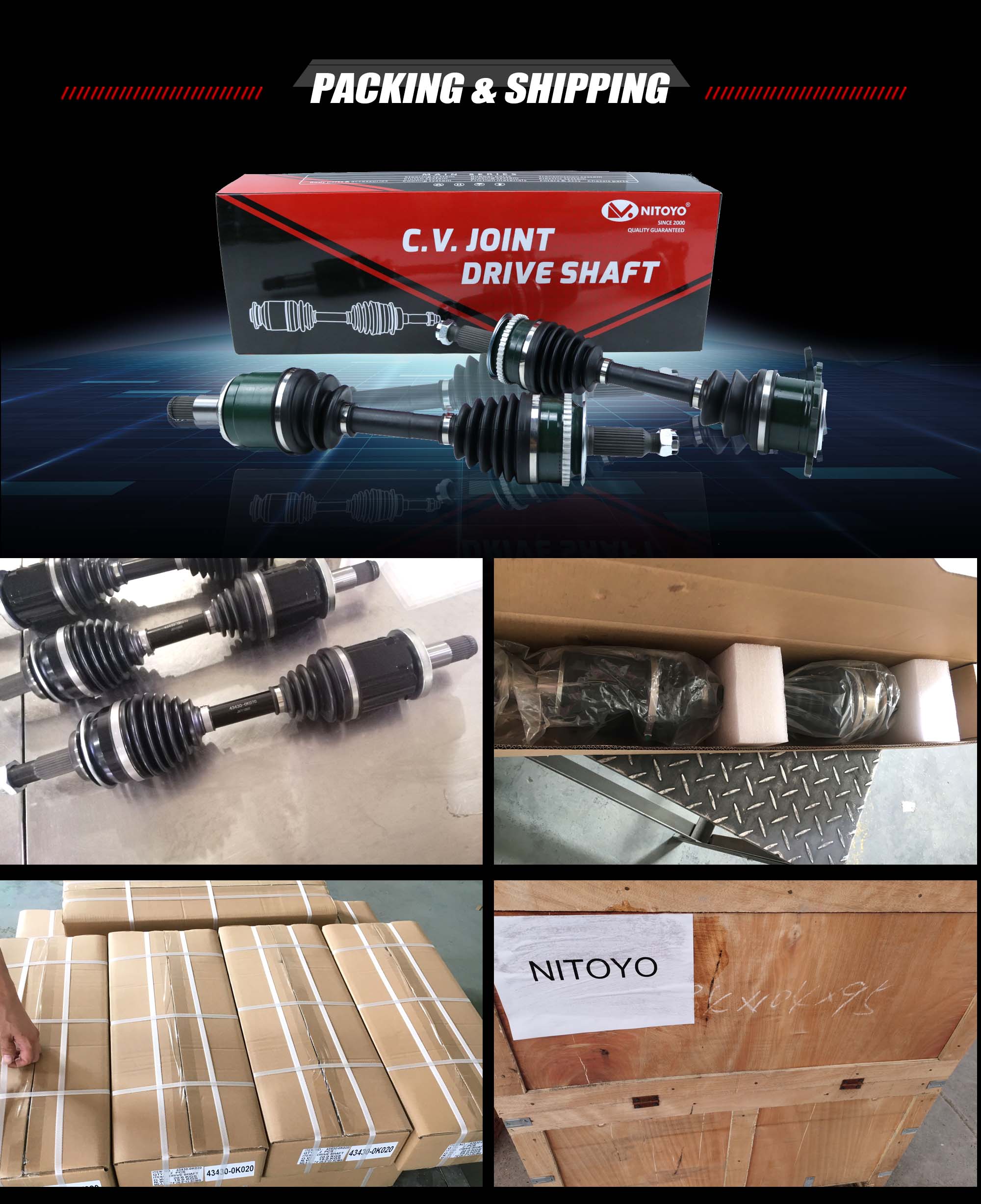 Old Model 43430-0K020 CV Joint Assy Drive Shaft Used For Toyota Vigo Hilux Pickup KUN25, 2.5-3.0 D4D  2005(2.5 )/2007（3.0)-