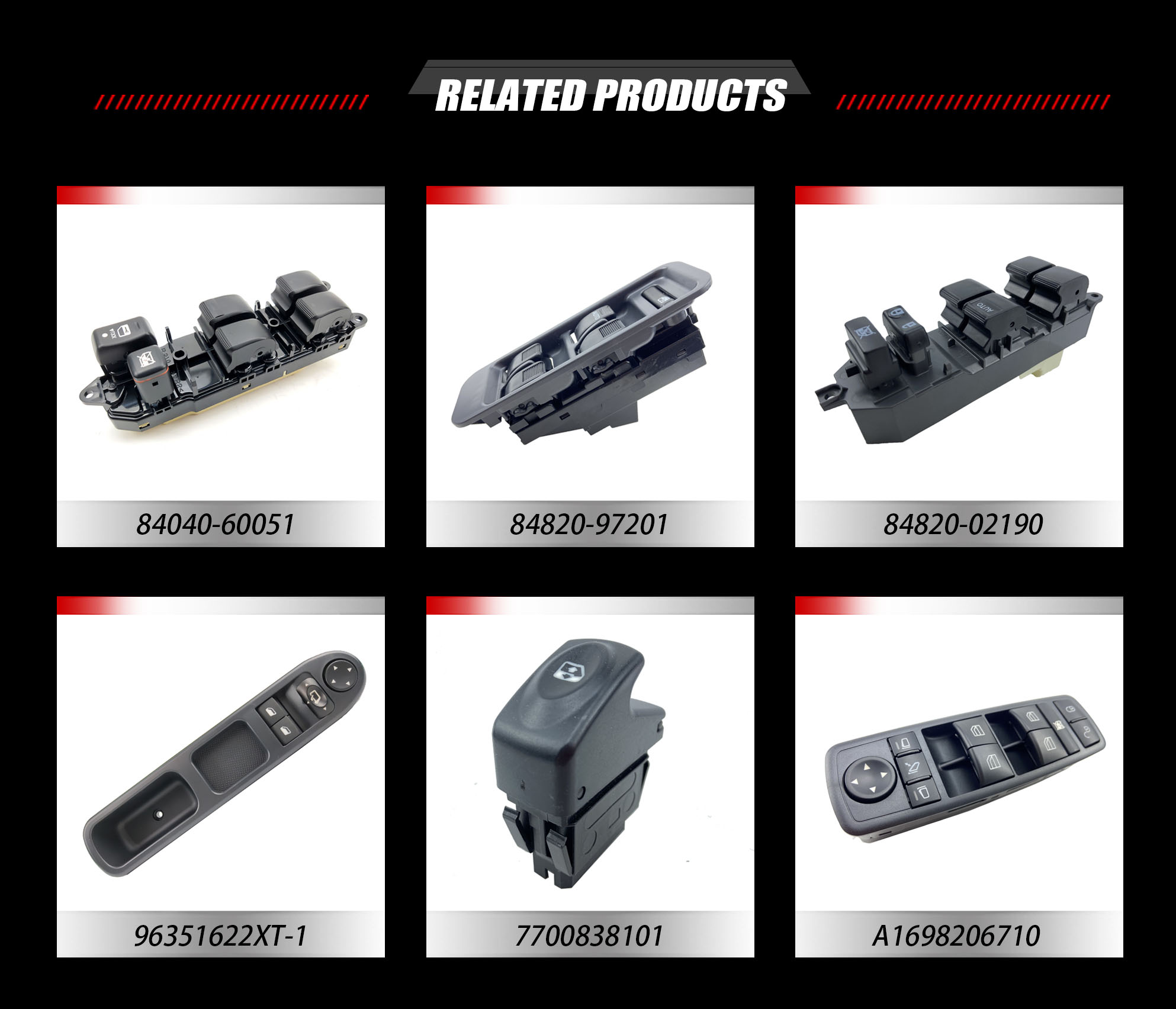 84820-02190 Power Window Switch Used For Toyota Camry Amry XLE 2007-2011