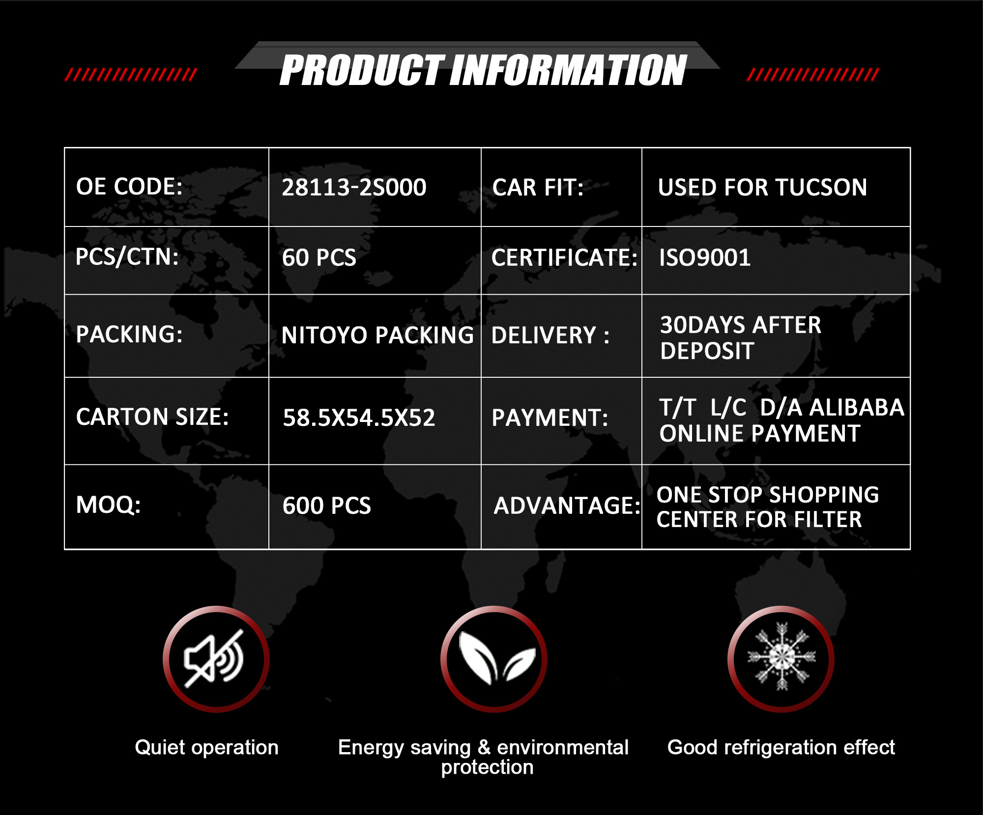 28113-2S000 Air Filter Used For Tucson
