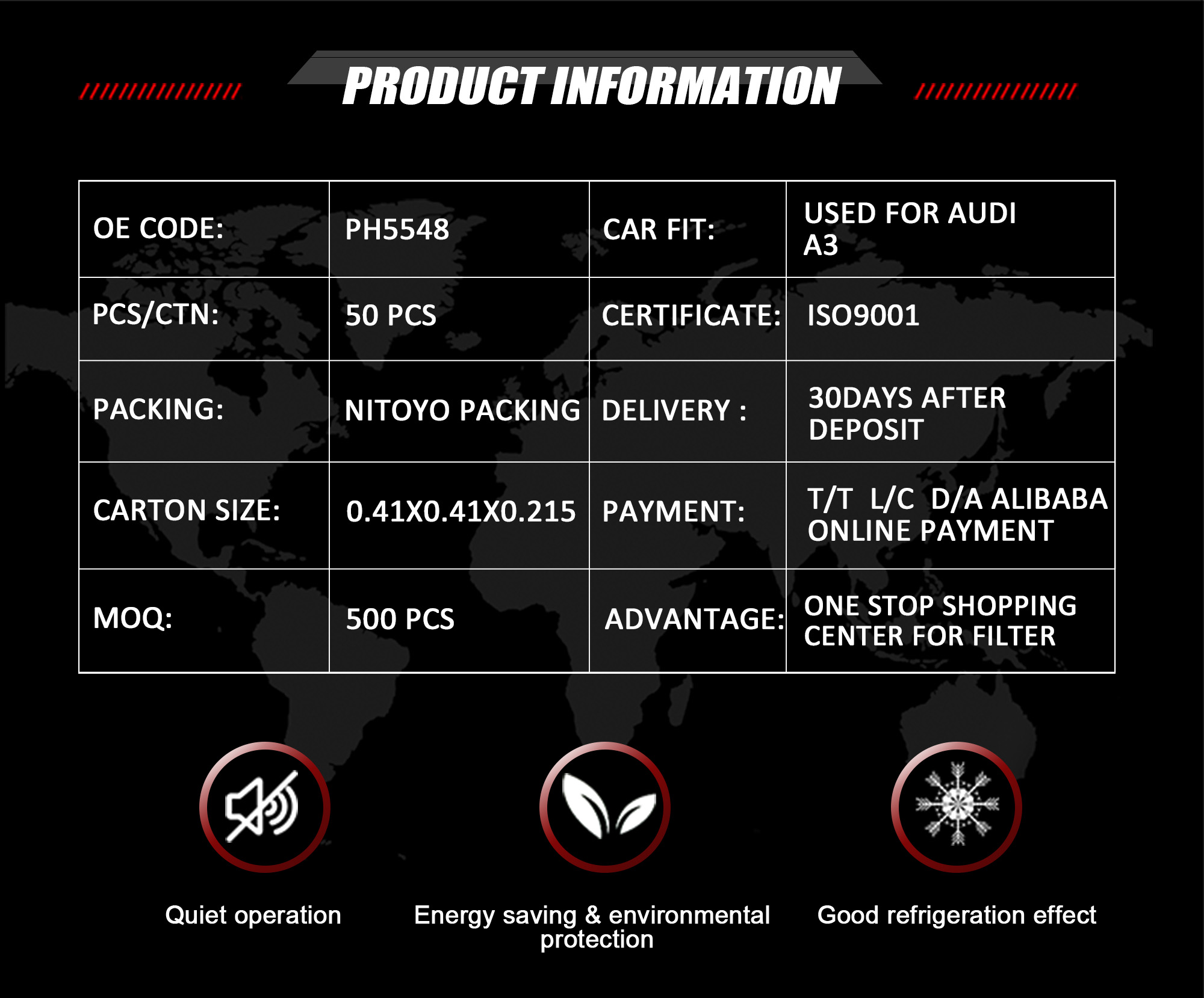 PH5548 Fuel Filter Used For Audi A3