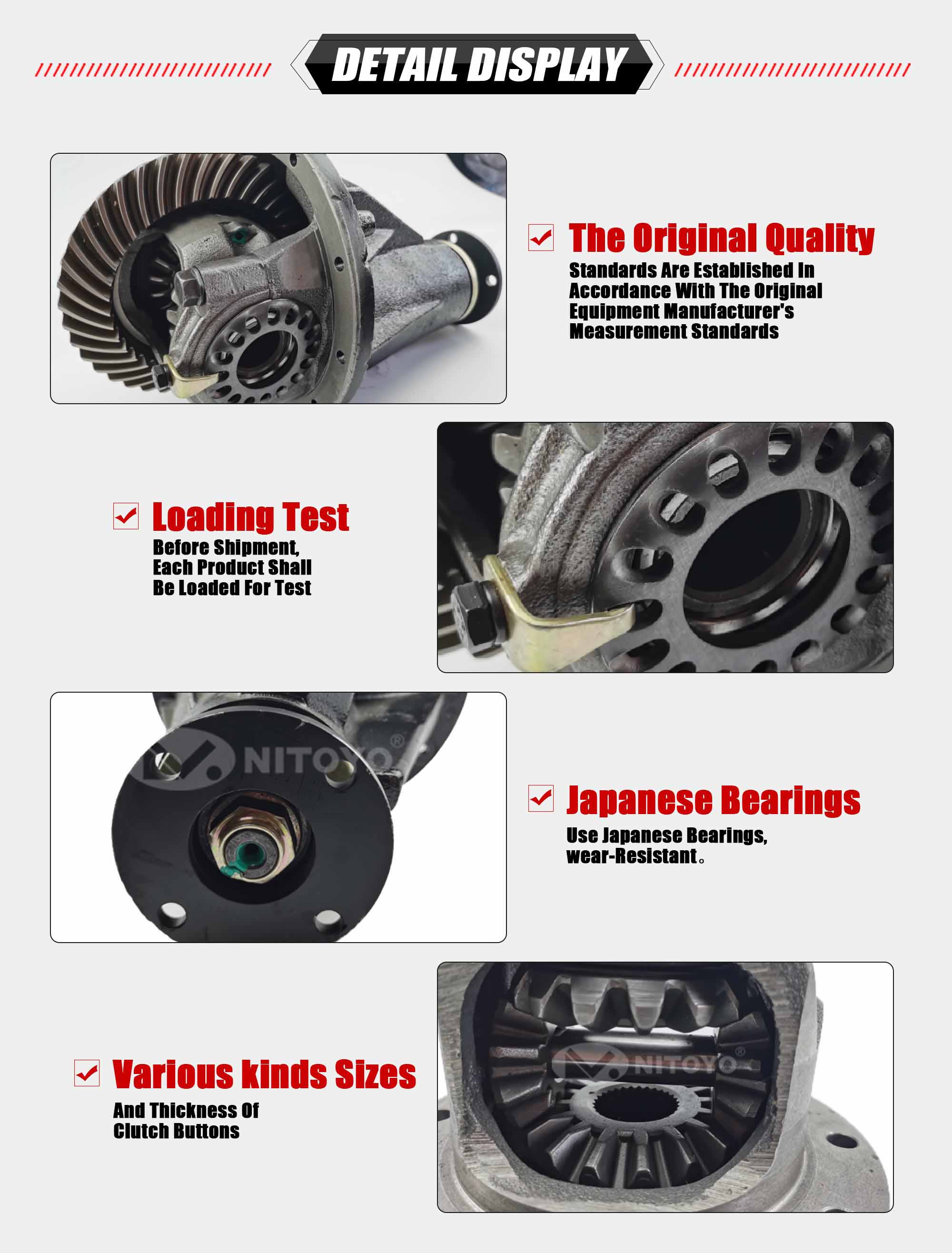 Differential 8X39 9X41 10X41 10X43 11X43 12X43 Used For TOYOTA  HILUX 3L 5L 