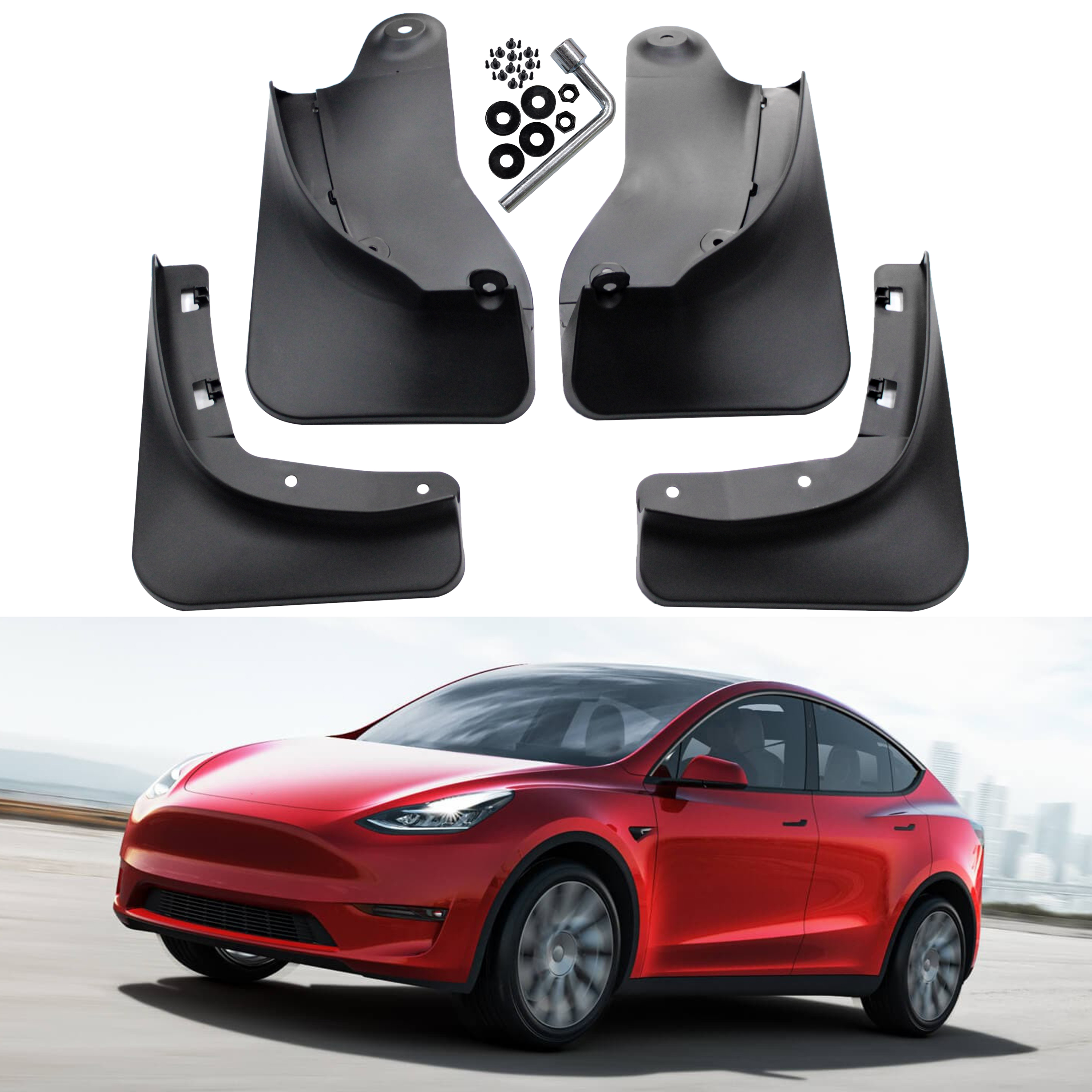NITOYO Auto Body Parts Mud Flap Splash Guards Car Fender Mudguards For Tesla Model Y
