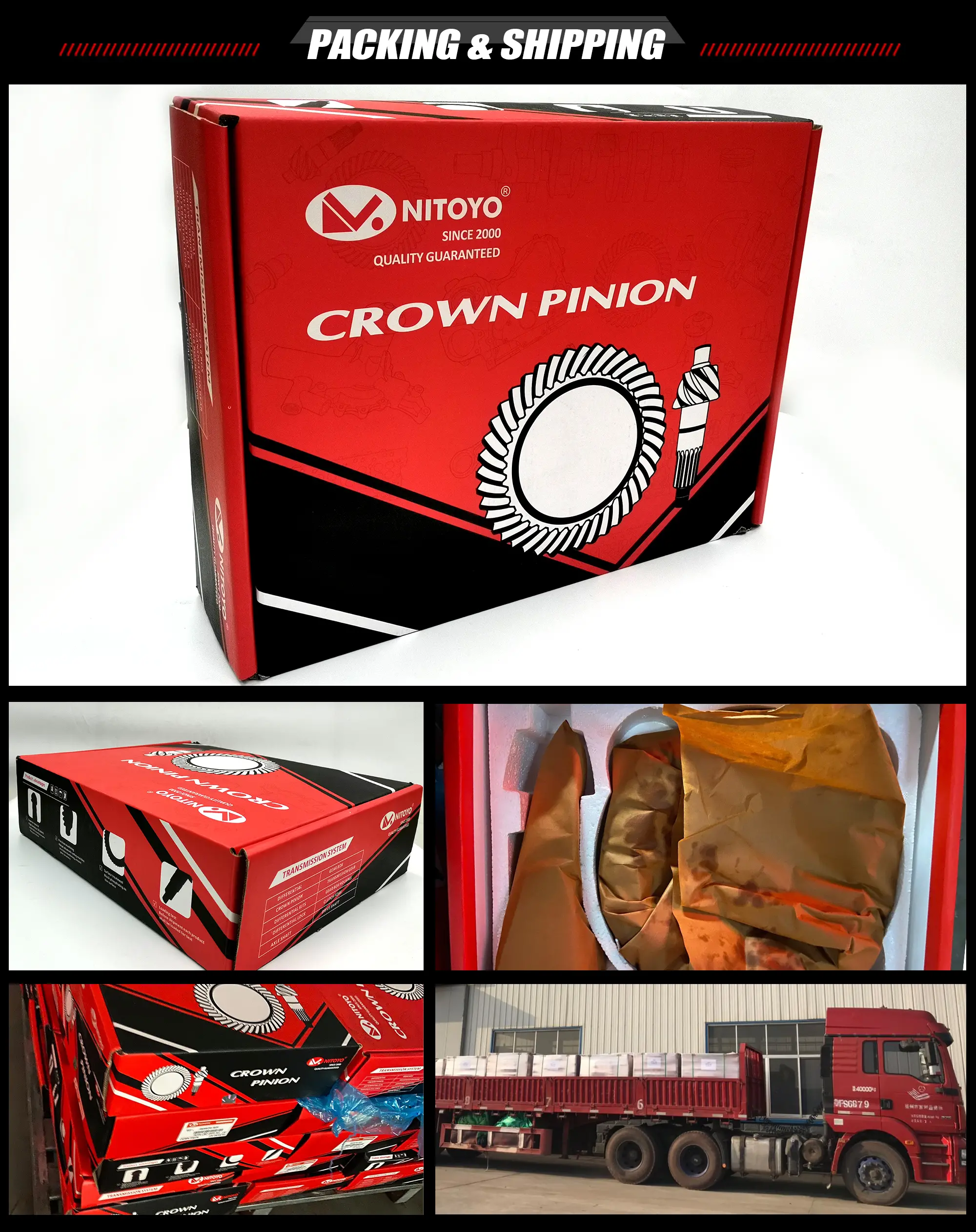NITOYO Other Auto Transmission Systems 9X41 10X43 26T Crown Wheel and Pinion for Mahindra Car Parts Crown Wheel Pinion Gear